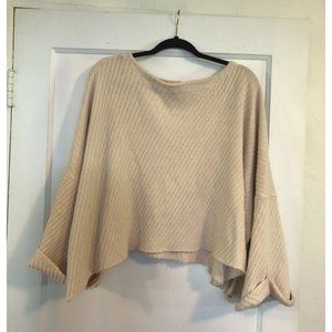 Free People Cropped Cream Sweater - Size Small